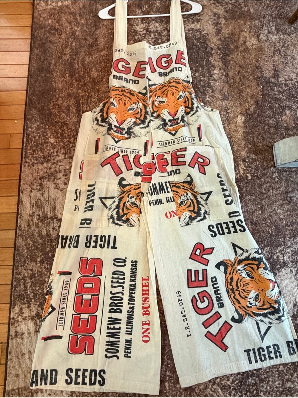 NWT Tiger Wide Leg Sack Overalls- One Size Fits Most #0037 & #0066 - Picture 9 of 9
